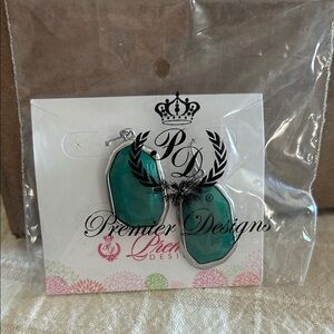 Premier Designs Teal Statement Earrings